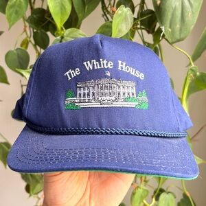 Vintage THE WHITE HOUSE Embroided snapback Made in USA 1990’s Trucker Hat